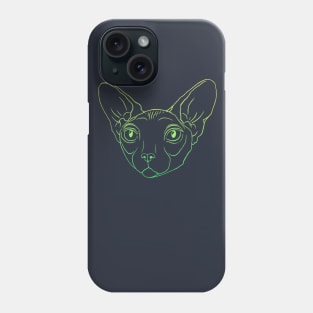 Mr. Yellow-Green sphynx cat Phone Case