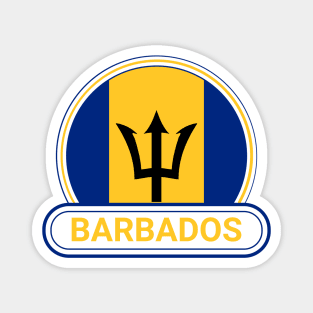 Barbados Country Badge - Barbados Flag Magnet