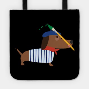 Dachshund Meets Picasso Tote