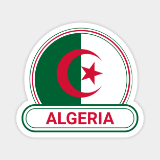 Algeria Country Badge - Algeria Flag Magnet