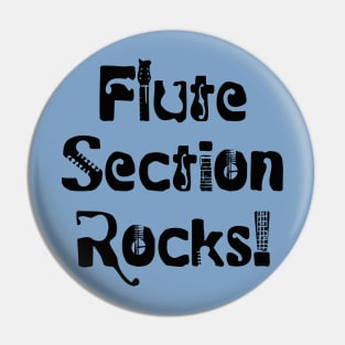 Flute Section Rocks Pin