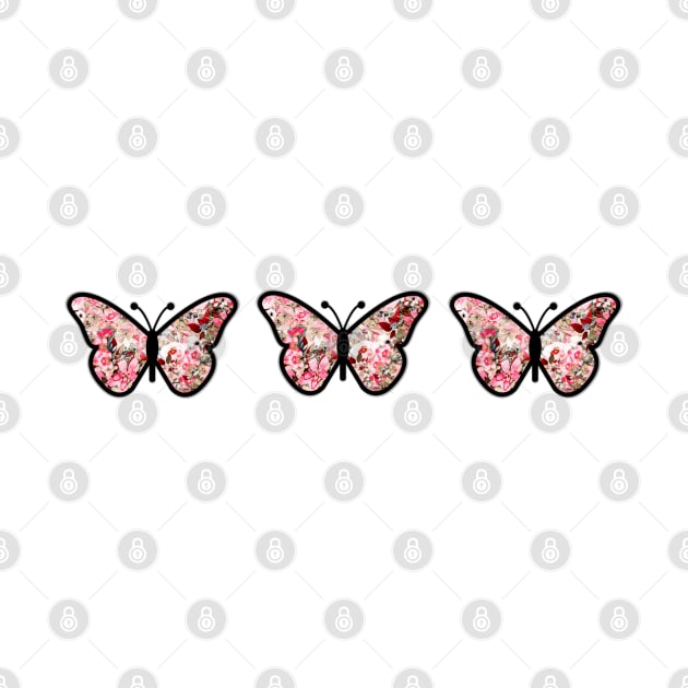Floral Pattern Butterflies by KC Morcom aka KCM Gems n Bling aka KCM Inspirations
