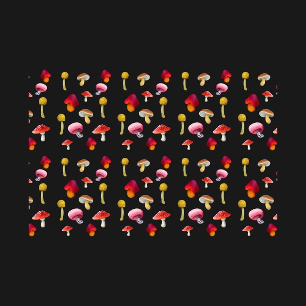 Mushroom pattern by Digitaldreamcloud