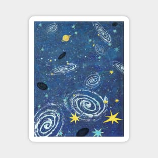 How many Galaxies and Black Holes are in our vast universe? Illustration Magnet