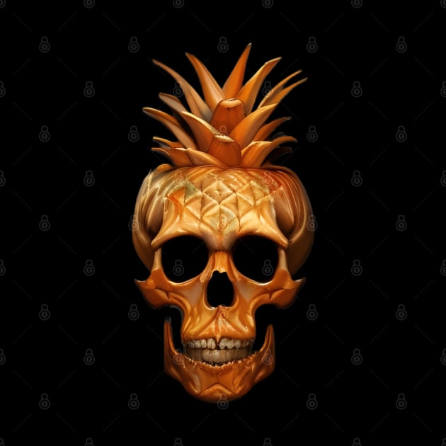 Pineapple Skeleton Skull by mdr design