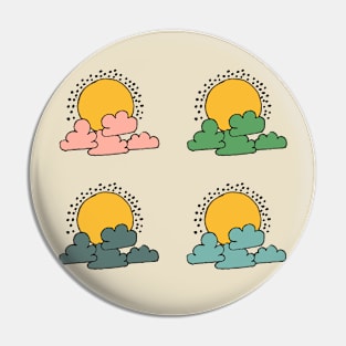 Sun and colorful clouds Pin