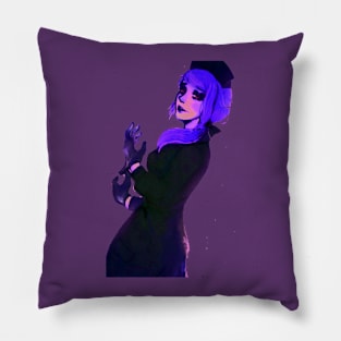 Purple haired girl Pillow