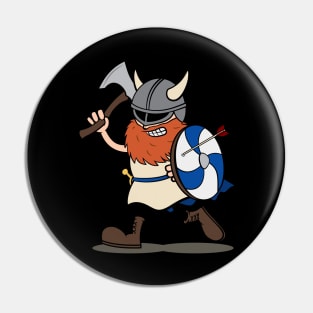 Viking Berserker Cartoon Pin