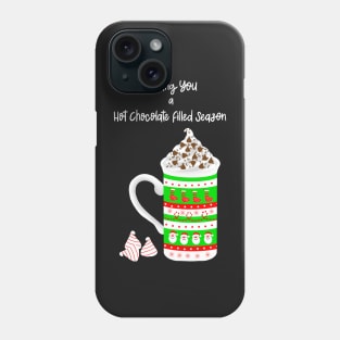 Hot Chocolate for Santa Cozy Winter Mugs on Sky Blue Phone Case