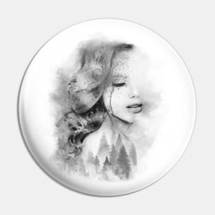 misty forest woman Pin