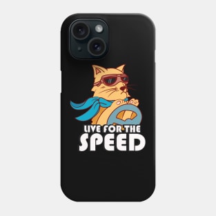 Live For The Speed Funny Racing Cat Car Race Phone Case