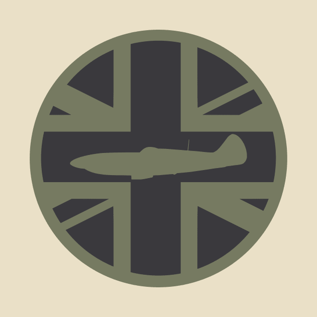 Supermarine Spitfire Union Jack Subdued Patch (Small logo) by Firemission45