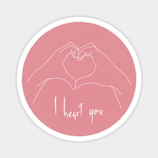 I Heart You Illustration Magnet