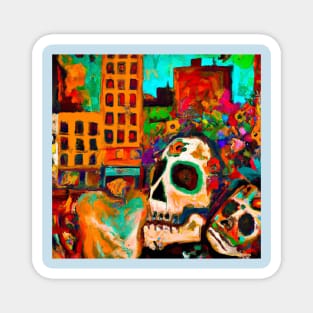 DAY OF THE DEAD SUGARSKULL4 Magnet