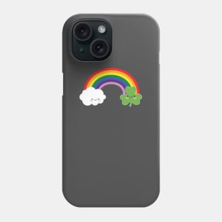 Rainbow kawaii shamrock saint Patrick's day Phone Case