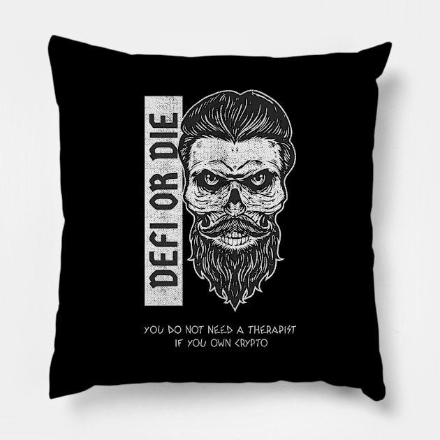 DeFi or Die Pillow by Hardfork Wear