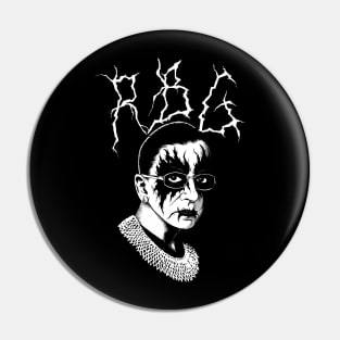 Black Metal Ruth Bader Ginsburg RBG 1 Pin