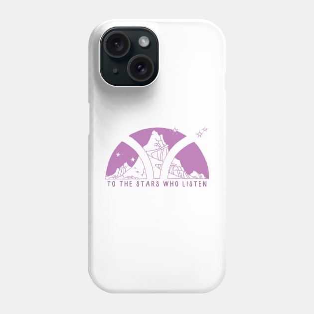 To the stars who listen - purple Phone Case by medimidoodles