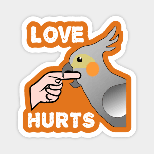 Love Hurts Cockatiel Female Parrot Biting Magnet