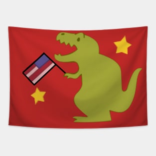 Mabel Pines Patriotic Dinosaur Tapestry