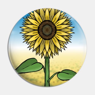 Sunflowers for Ukraine Pin