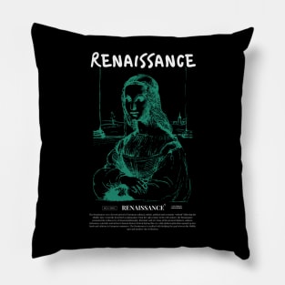 renaissance whos is girl? green white Pillow