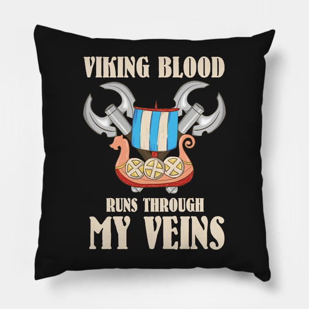 VIKING GIFT: Viking Blood Pillow by woormle