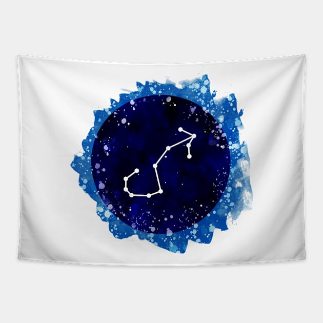 Watercolor Scorpio Star Sign Tapestry by lunamoonart