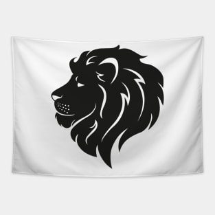 BLACK LION HEAD Tapestry