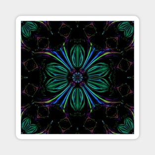 Emerald Green Floral Flower Vintage Magnet