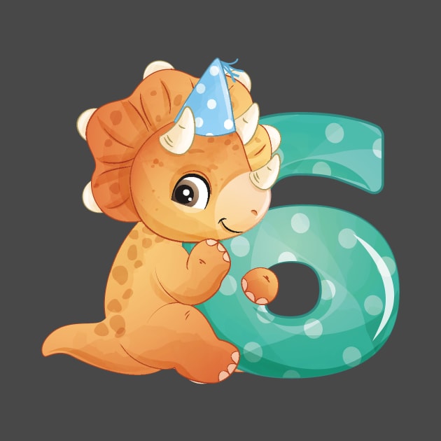 9th Birthday Cute Little Dinosaur by My_Store