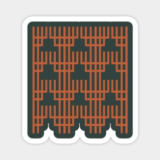 Orange geometric pattern abstract Magnet