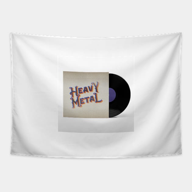 VINTAGE VINYL HEAVY METAL Tapestry by elSALMA