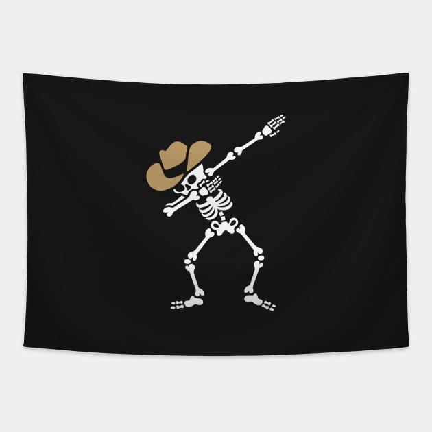 Dab skeleton dabbing cowboy Tapestry by LaundryFactory