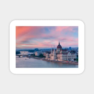sunset over Budapest Magnet