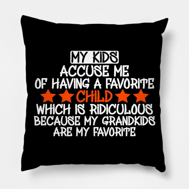 Grandma's Favorite Grandkids Pillow by Yyoussef101