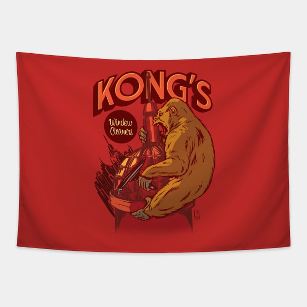 Kong's Window Cleaners Tapestry by Thomcat23