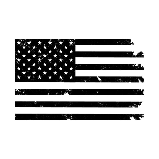 Black Distressed American Flag USA Patriotic - American Flag - Long ...