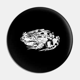 Drawing of a frog Pin