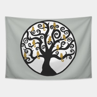 Cat Tree of Life Tapestry