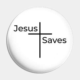 Jesus Saves | Christian Design |Typography Pin