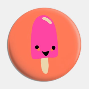 Hot Pink Cherry or Strawberry Cute Kawaii Popsicle Frozen Treat Pin