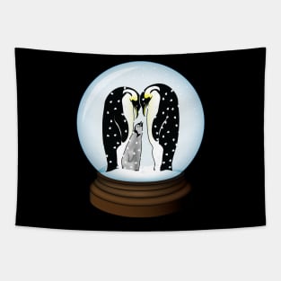 Penguin Snow Globe Tapestry