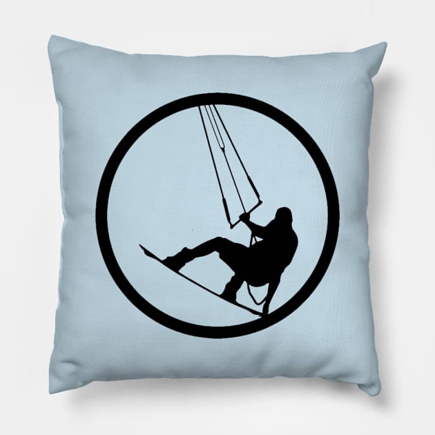 Kiteboarding grab maneuver Pillow by Unknownvirtuoso