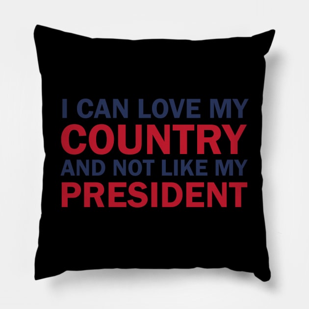 I can love my country and not like my president Pillow by valentinahramov