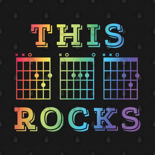 This Dad Rocks Guitar DAD Chords Tab Colorful Theme by nightsworthy