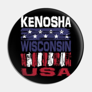 Kenosha Wisconsin USA T-Shirt Pin