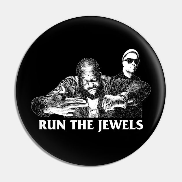 Run The Jewels - Engraving Style Pin by Chase Merch