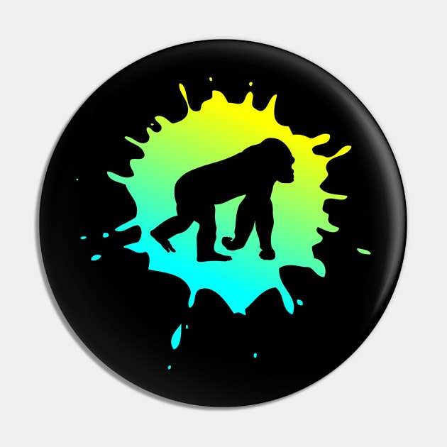 Men or Boys Gorilla Pin by JKFDesigns