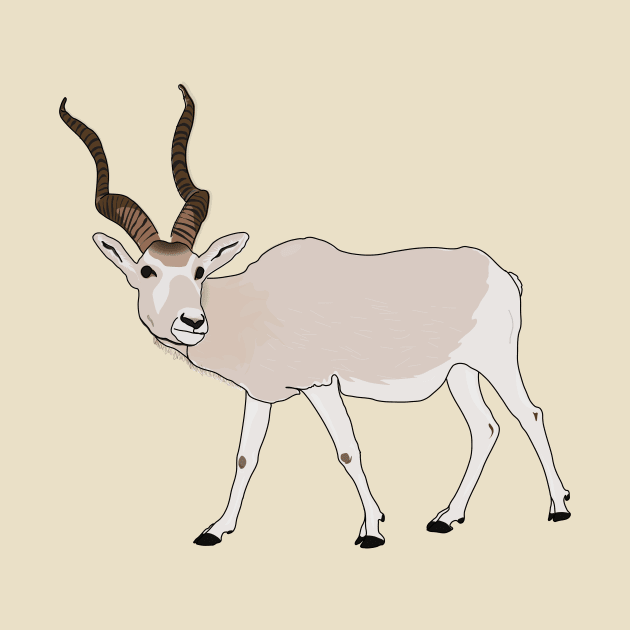 Addax endangered antelope by FabuleusePlanete